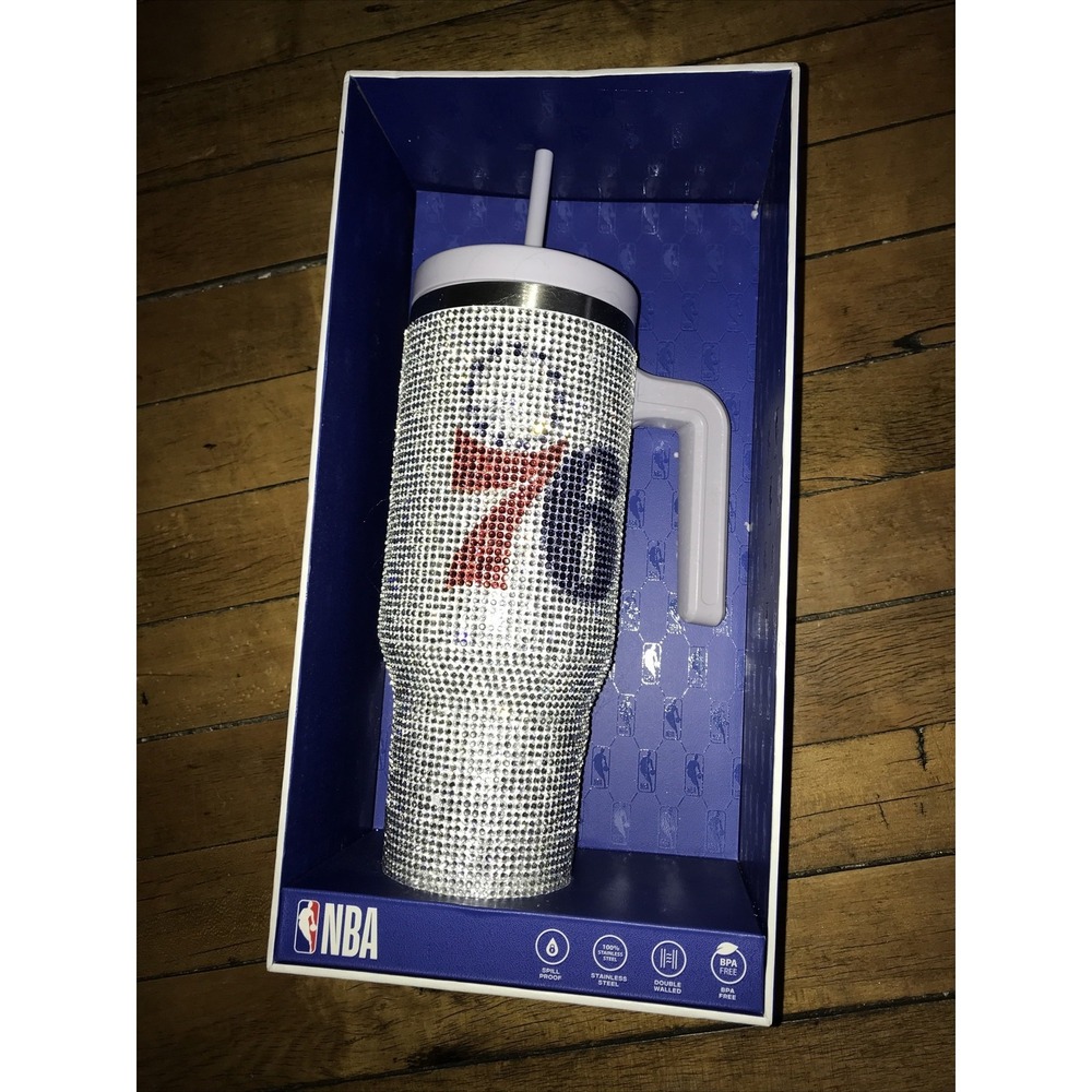New NBA x Hydrapeak Philadelphia 76ers 40oz Stainless Steel Bling TumblerVOYAGER